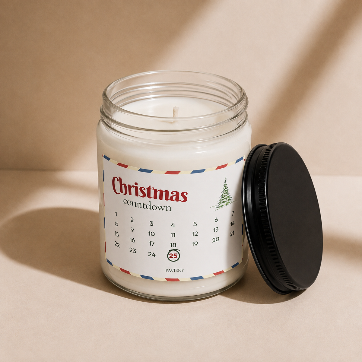 Christmas Countdown Candle