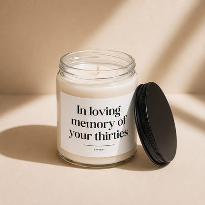 RIP Thirties Candle