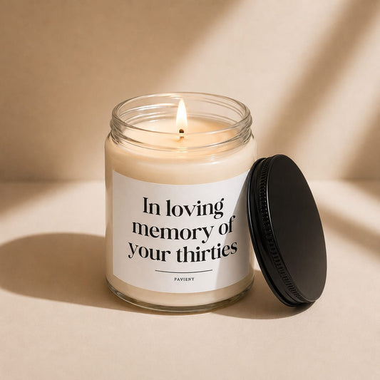 RIP Thirties Candle