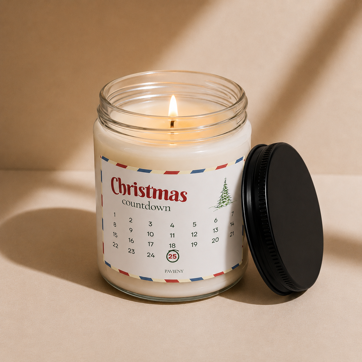 Christmas Countdown Candle