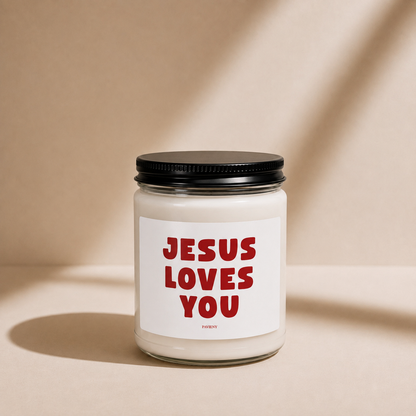Jesus Loves You Candle