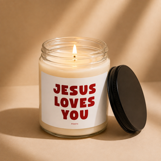 Jesus Loves You Candle