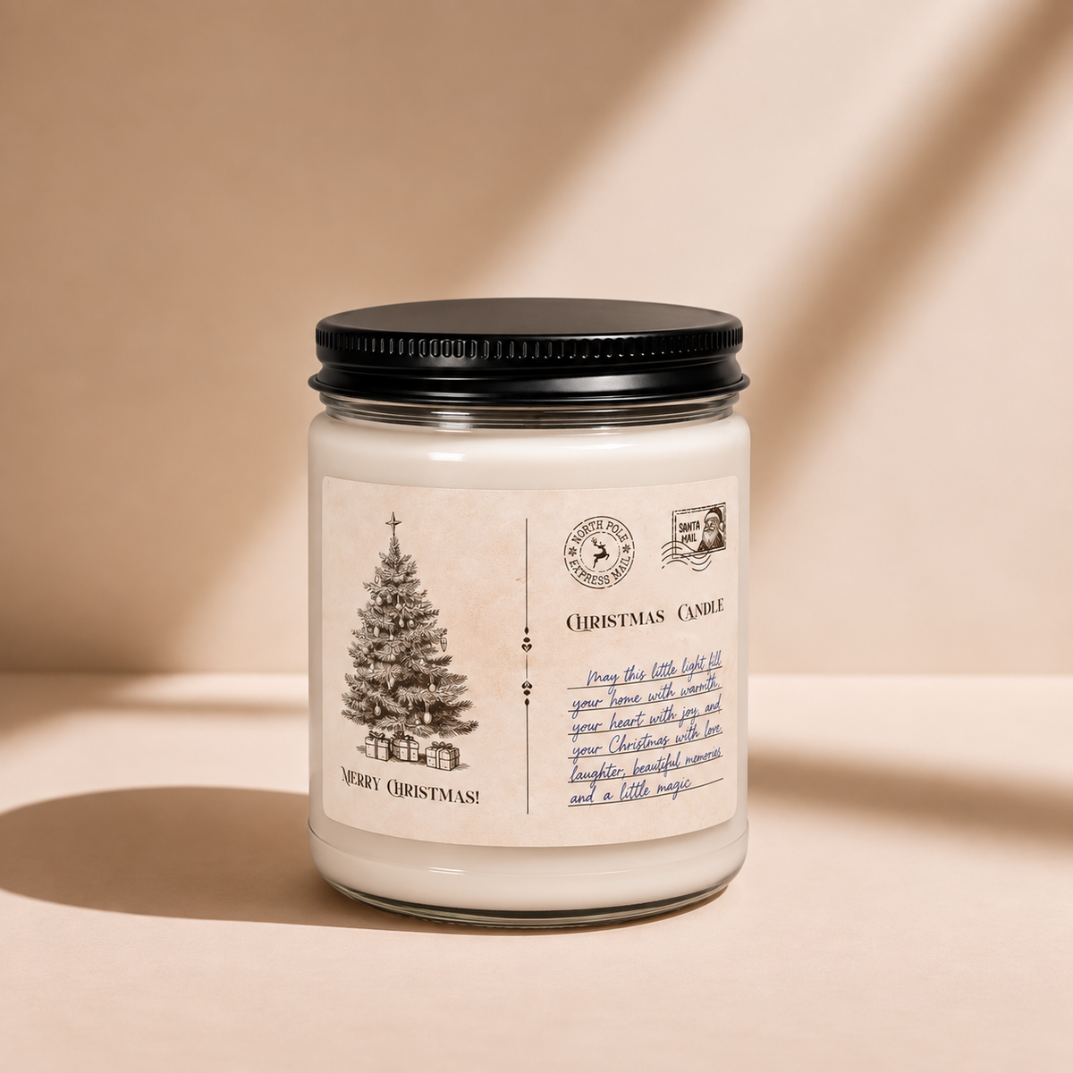 Vintage Christmas Tree Candle