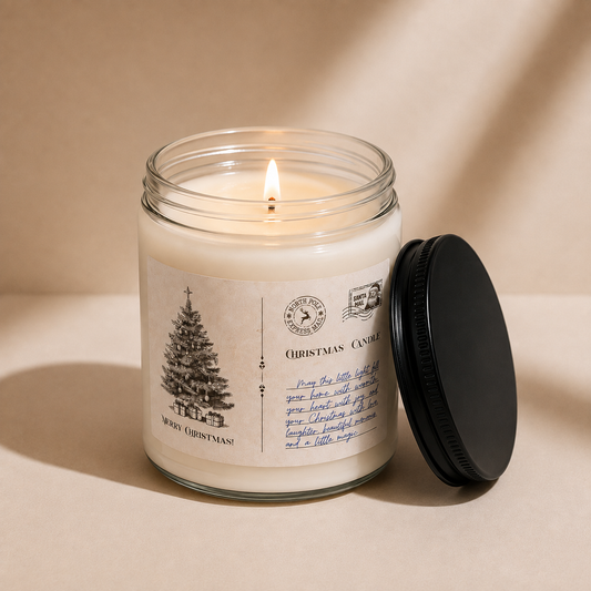 Vintage Christmas Tree Candle
