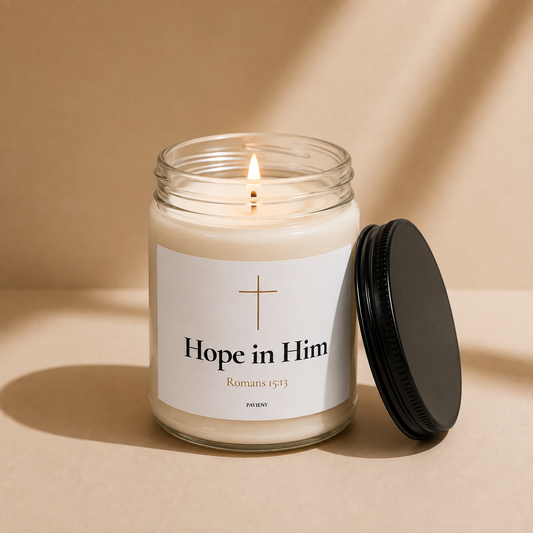 Hope in Him Candle