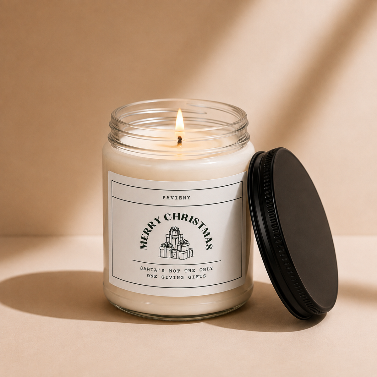 Santa’s Not Alone Candle