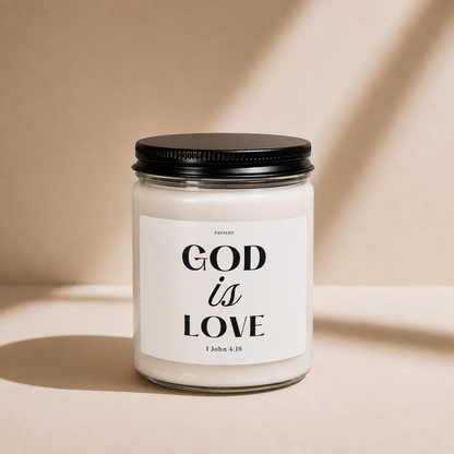 God Is Love Candle