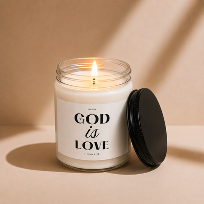 God Is Love Candle