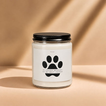 My Best Friend soy wax candle in a clear glass jar, a special gift for your best friend