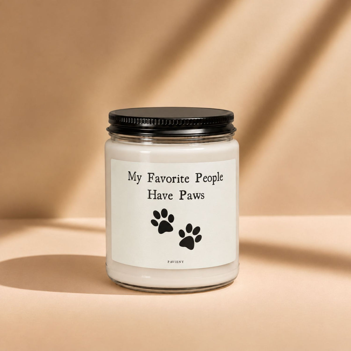 My Favorite People soy wax candle in a clear glass jar, a meaningful gift for friends and loved ones