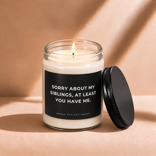 Lit 9oz You Have Me scented soy candle with a warm flame, a romantic gift for a partner or loved one.